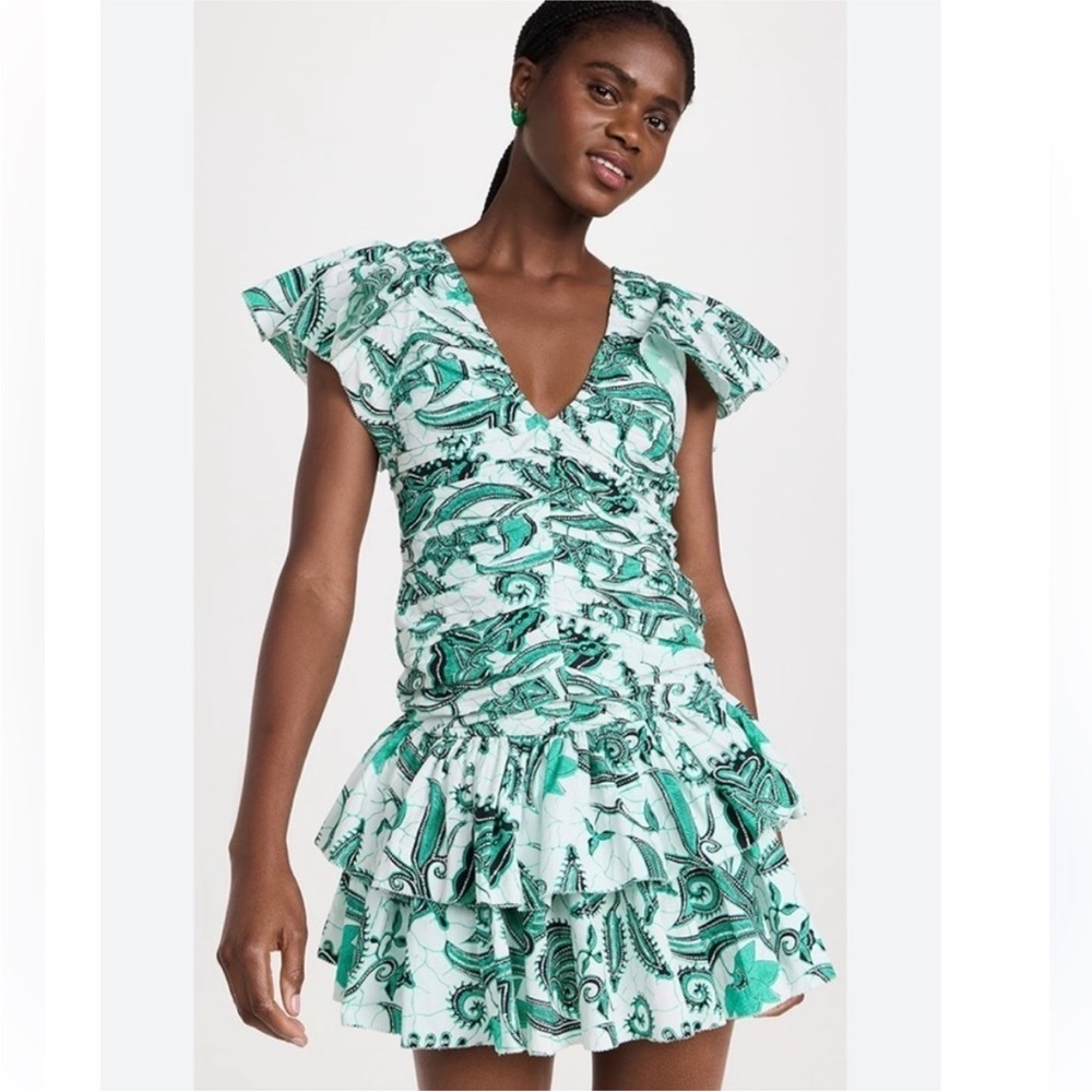 Love The Label Womens Minette Dress Sasha Emerald Print Size Medium Chic Floral
